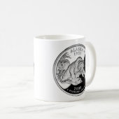 アラスフェイクカ州クォーター素晴らしザランドグリズリー コーヒーマグカップ (正面右)
