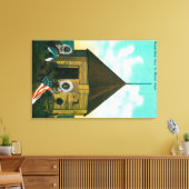 アラスロシアのカ州セント・マイケルにあるBlock House キャンバスプリント (インサイチュ (リビング))