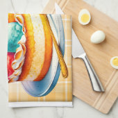 アラス焼いたカレシピ キッチンタオル (四つ折り)