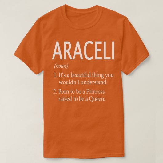 アラチェリ名ギフト Tシャツ (デザイン正面)