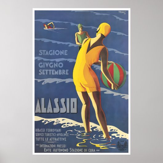 アラッシオ 旅行 アート イタリア スポーツ ポスター 家庭 (正面)