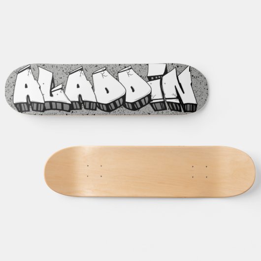 アラディングラフティネームSKATEBOARDカスタムスケートデッキ スケートボード (横)