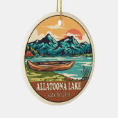 アラトオナレイクジョージアボート魚釣りエンブレム セラミックオーナメント (右)