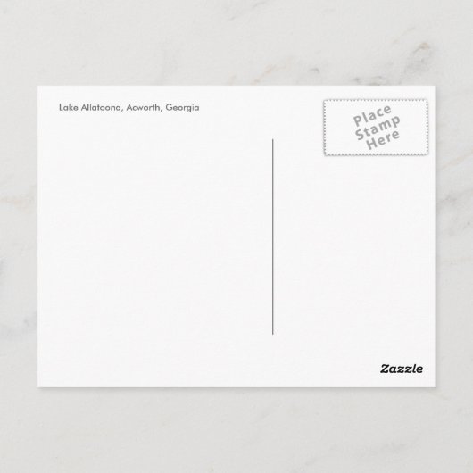 アラトオナ湖，アクワース，ジョージア ポストカード (裏面)
