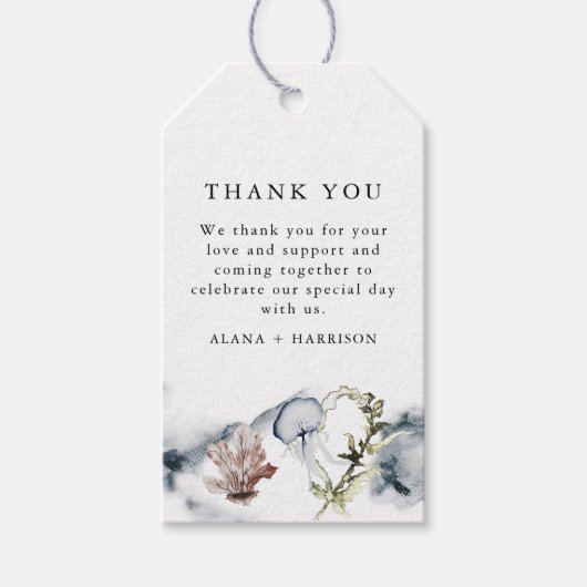 アラナトロピカル海コーラルゼリー魚ビーチのお願い ギフトタグ (正面)