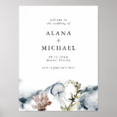 アラナトロピカル海コーラルビーチ結婚式ウェルカム ポスター (正面)