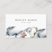 アラナ熱帯ビーチ海ゼリー魚水彩 名刺 (正面)