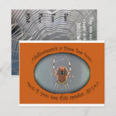 アラネウス・オービューザー・スパイダー ハロウィン招待状 招待状 (正面/裏面)