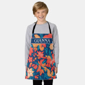 アラバイ幾何パタカラフルーン エプロン (着用した状態)