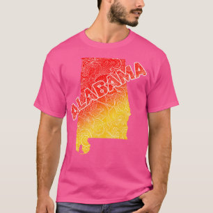 アラバカラフルマのマンダラ美術の地図と文字in r tシャツ