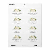 アラバスタエレガントーバラ水彩 ラベル (フルシート)