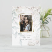 アラバスタエレガントーホワイト牡丹 招待状 (スタンド正面)