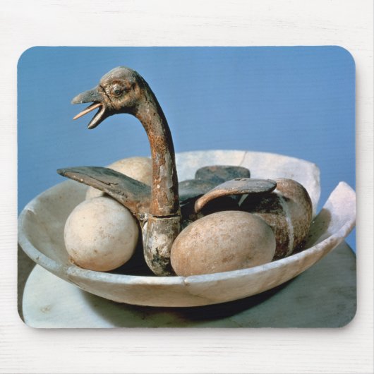 アラバスターの瓶のふたは鳥と飾りました マウスパッド (正面)