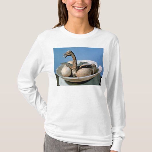 アラバスターの瓶のふたは鳥と飾りました Tシャツ (正面)