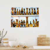 アラバスターエジプトのフィギュア(1) ポスター (キッチン)