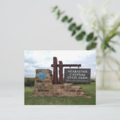 アラバスターカーヴァンズ州パークエントランスサインOK ポストカード (スタンド正面)