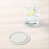 アラバスターシンプル・結婚 ラウンドペーパーコースター (インサイチュ)