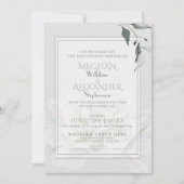 アラバスターダリアウォーターカラー 招待状 (正面)