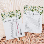 アラバスターフローラダブルブライダルシャワーゲーム 招待状