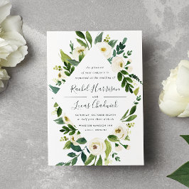 アラバスターフローラフレーム結婚式招待状 招待状