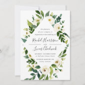 アラバスターフローラフレーム結婚式招待状 招待状 (正面)