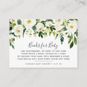 アラバスターフローラブックリクエスト赤ちゃんシャワーカード エンクロージャーカード (正面)