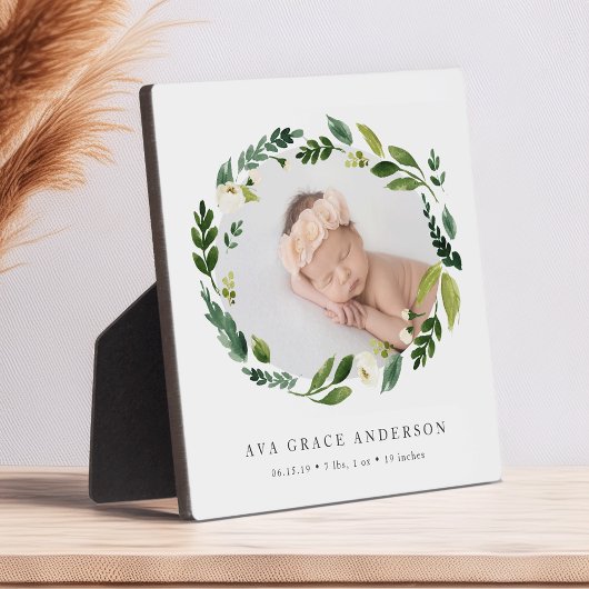 アラバスターフローラベビー写真 フォトプラーク