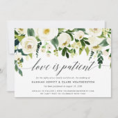 アラバスターフローラ結婚の延期のお知らせ 招待状 (正面)