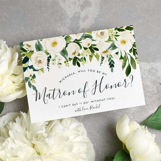 アラバスターフローラBe My Matron of Honor Card 招待状