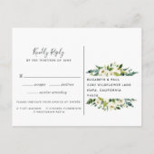 アラバスターフローラRSVPポストカード(食事の選択あり) インビテーションポストカード (裏面)