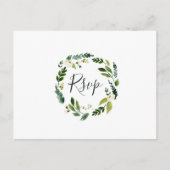 アラバスターフローラRSVPポストカード(食事の選択あり) インビテーションポストカード (正面)