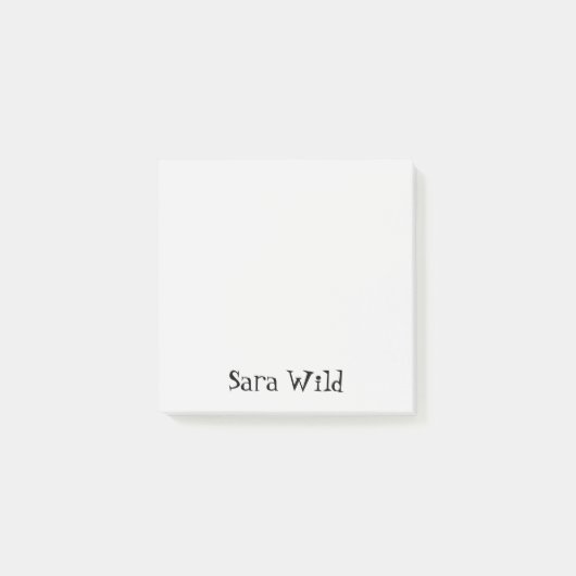 アラバスタープロフェッショナルミニマリストブラックスクリプト ポストイット (正面)