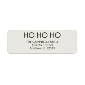 アラバスターホワイト"HO HO HO"差出人住所ラベル ラベル (正面)