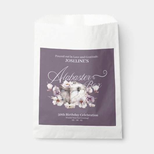アラバスターボックスパープル誕生日 フェイバーバッグ (正面)