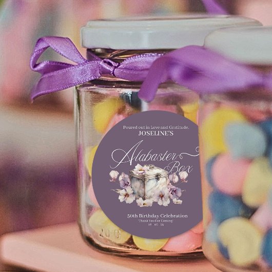 アラバスターボックスパープル誕生日 ラウンドシール