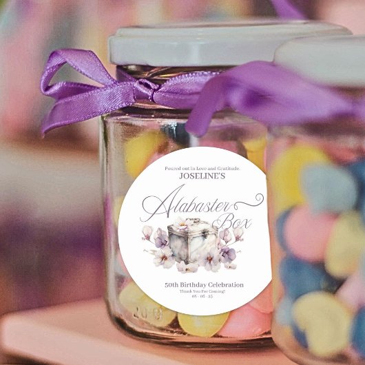 アラバスターボックス誕生日 ラウンドシール