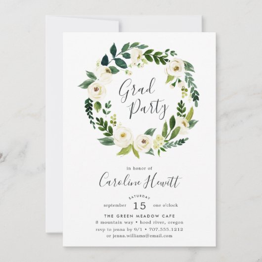 アラバスターリース卒業パーティー招待状 招待状 (正面)