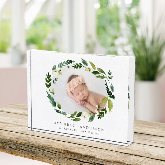 アラバスターリース誕生統計ベビーフォトブロック フォトブロック