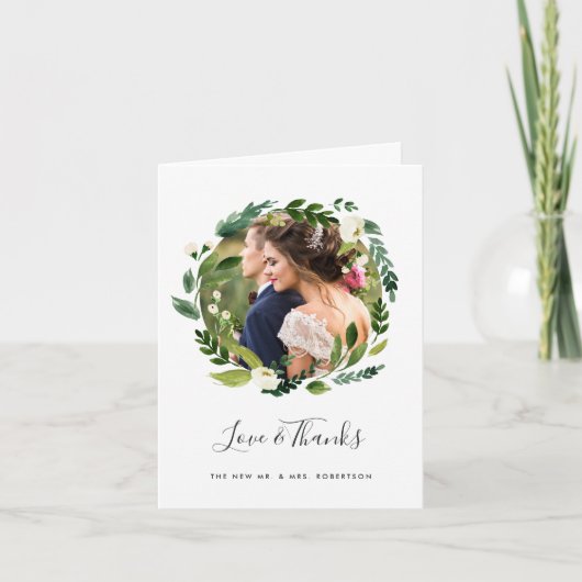 アラバスターリース |結婚さんの写真 サンキューカード (正面)