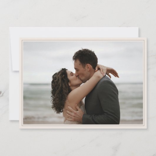 アラバスター結婚アーチの写真の愛感謝していと サンキューカード (裏面)