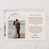 アラバスター結婚アーチの写真の愛感謝していと サンキューカード (正面/裏面)