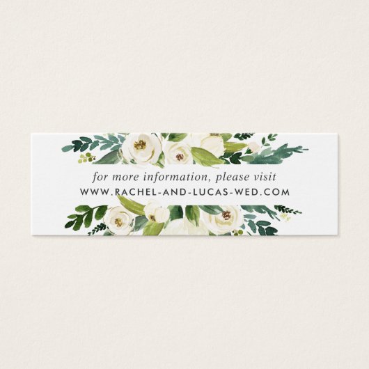 アラバスター結婚フローラのWebサイトカード (正面)