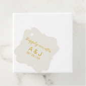 アラバスター金ゴールドの後の幸せ結婚な フェイバータグ (インサイチュ)