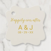 アラバスター金ゴールドの後の幸せ結婚な フェイバータグ (正面)