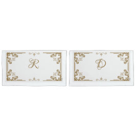 「アラバスター」アールヌーボー・モノグラム 枕カバー