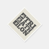 アラバスター・トライアスロンのモチベーション・パーティー スタンダードカクテルナプキン (角)