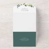 アラバスター |白いフローラフレ結婚ーム オールインワン招待状 (外側)