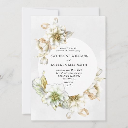 アラバビクトリアンスターフローラ結婚式招待状 招待状 (正面)