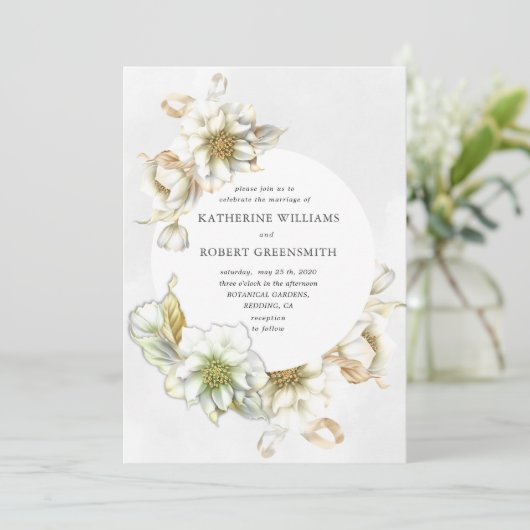 アラバビクトリアンスターフローラ結婚式招待状 招待状 (スタンド正面)