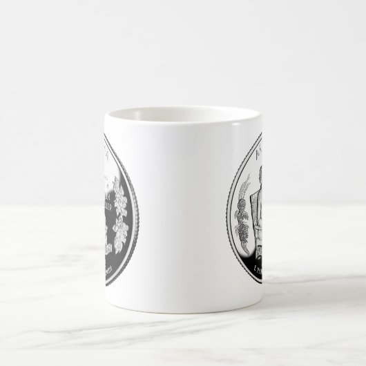 アラバフェイクマ州クォーター勇気の精神 コーヒーマグカップ (中央)